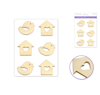 LASER CUT WOOD STICKERS