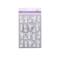 3D Glitter Cactus Stickers 5.25" x 9"