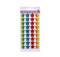 3D Pop-Up Foil Star Stickers Rainbow design