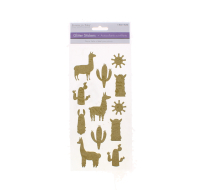 Glitter Llama Sticker 11.5x23.2cm Craft Decoration
