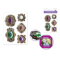 Vintage Jewel Stickers 3D Antique Frame for crafts