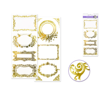 Elegant gold foil frame medley 2 sheets