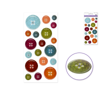 Epoxy Stickers 3D Buttons for wholesale