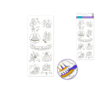 Art Therapy Glitter Stickers Birthday assorted designs