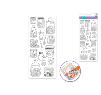 Art Therapy Glitter Stickers in a Mason Jar