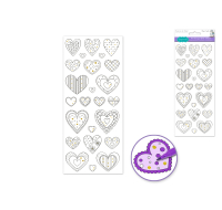 Art Therapy Glitter Stickers Hearts Medley assorted designs
