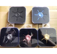 Metallic fidget spinners in assorted colours