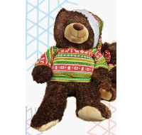 Plush Xmas Teddy Bear Sweater Large 18 Inch In Two Colours