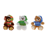 PLUSH CHRISTMAS BEAR WITH SWEATER