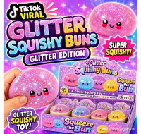 Cute Glittery Squishy Bun Toy For Stress Relief