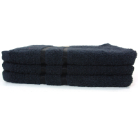 Black satin hand towel