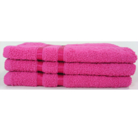 Fuschia satin hand towels