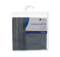 Vinyl Grey Shower Curtain 180 x180cm

