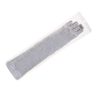 Long Lace Gloves Fingerless White