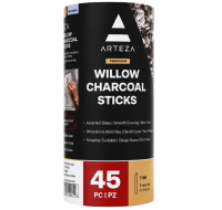 45 pack willow charcoal sticks assorted sizes