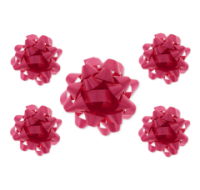Bright pink gift bow for presents and retail display