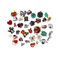 Assorted Character Badges Wholesale various designs close up