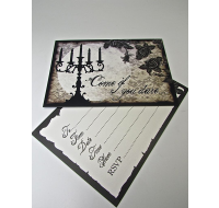 Gothic invitation cards with envelopes