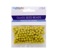 Yellow glass seed beads for crafts