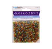 Tropical transparent glass bugle beads for crafts