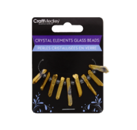 Crystal Elements glass beads in gold finish