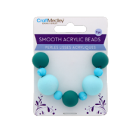 Smooth Acrylic Beads Blue 9 pc