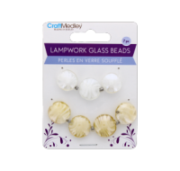 7 piece lampwork glass pearl beads