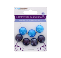 Lampwork Glass Beads Purple Haze 7 Piece Set