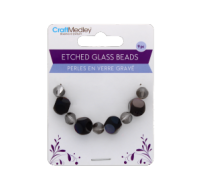 Etched Glass Beads Classic 9 pc set for wholesale