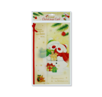 Handcrafted card with two adorable partner snowmen