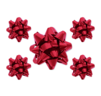 Red gift bow for wrapping presents and gifts