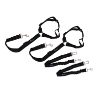 Petazy dog seat belts black 4 pack