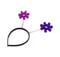 Kids Glitter Headband Purple Flower Bopper