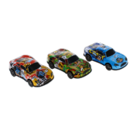 Assorted large sport pull back toy cars in various designs