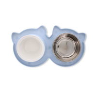 2PC Collapsible Cat Bowls - Portable Blue
