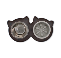 2PC Collapsible Cat Bowls - Portable Grey
