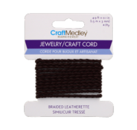Dark brown jewellery and craft cord for wholesale