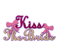 3D 'Kiss The Bride' foam sign, 12 inch
