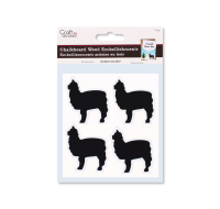 5cm Llama Chalkboard Wood Stickers, Pack of 4