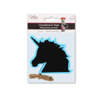 3PC Unicorn Chalkboard Tags With Jute Cord