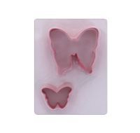 Two butterfly fondant cutters for cake decorating