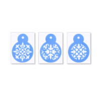 Cake decorating blue stencil set for professional designs