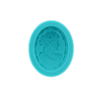 Silicone cameo mould for detailed cake decorating