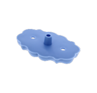 Blue plastic plaque cutter for cake decorating