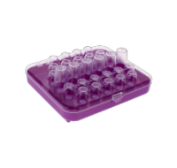 Purple cake decorating nozzle stand for piping tips