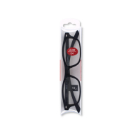 Stylish black full rim reading glasses with +2.00 lens