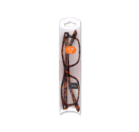 Brown tortoise frame reading glasses with +1.00 strength