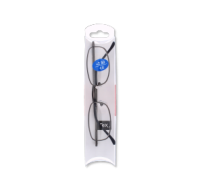 Metal slim reading glasses with +2.50 lens strength