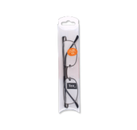 Metal slim reading glasses with +1.00 lens strength