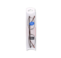 Metal Slim Glasses +2.50 Full Rim Brown